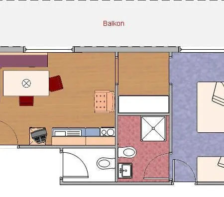 アパート 4 Elements Appartmenthaus Monarda フラッハウ